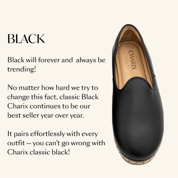 Charix Black Slip-On Leather Loafer Flats Womens Comfort Travel US 9 EU39.5 - Picture 3 of 11